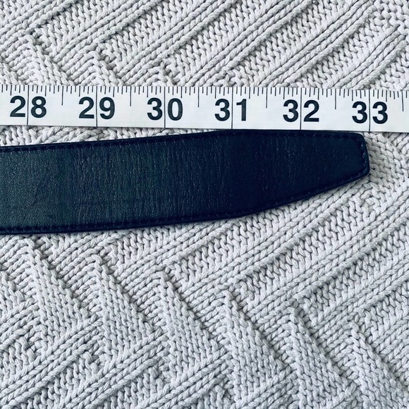 Prada black leather belt with silver buckle main image 10